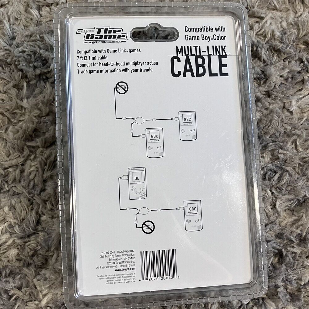 Get Into the Game Game Boy Advance Multi-link Cable Nintendo NIB - Picture 2 of 2